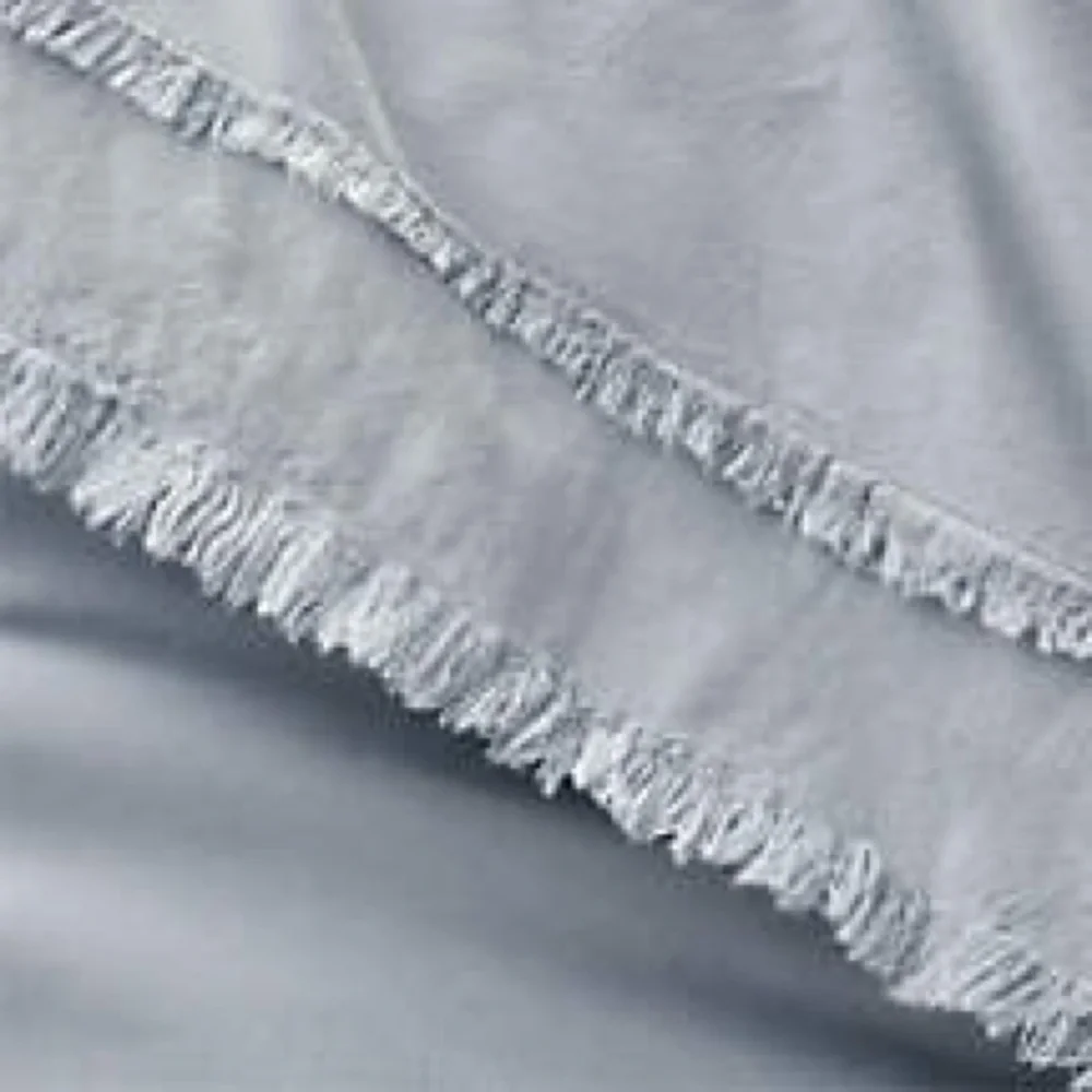 Crate&Barrel Favorite Washed Organic Cotton Eyelash Full/Queen Duvet Cover